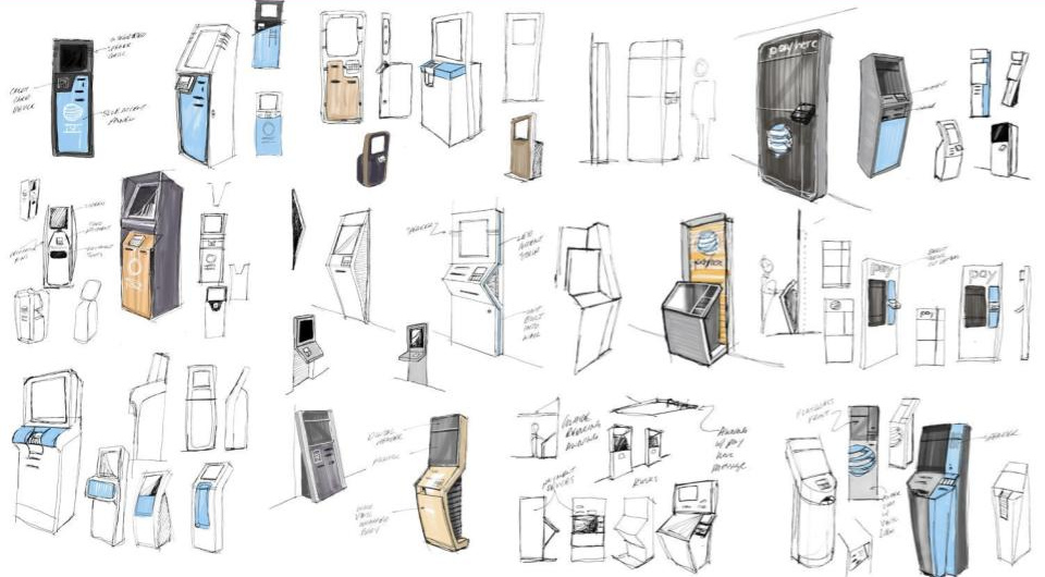 custom self-service kiosk design drawings