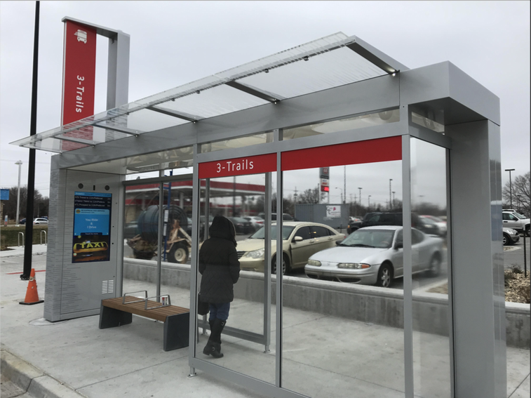 Kanas city s kcata new digital bus shelters redyref