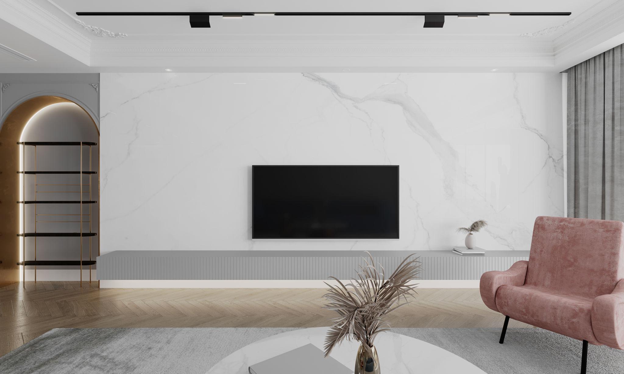 consumer television in living room