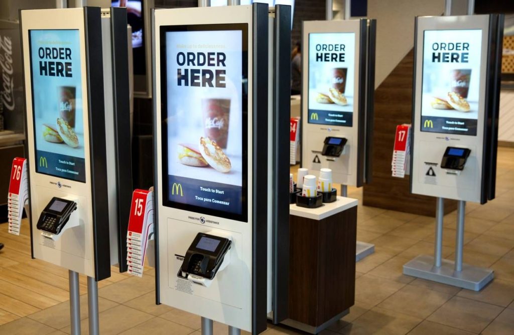 kiosk advertising example