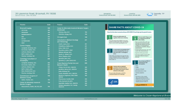 Wayfinding Directory Kiosk UI Screenshot