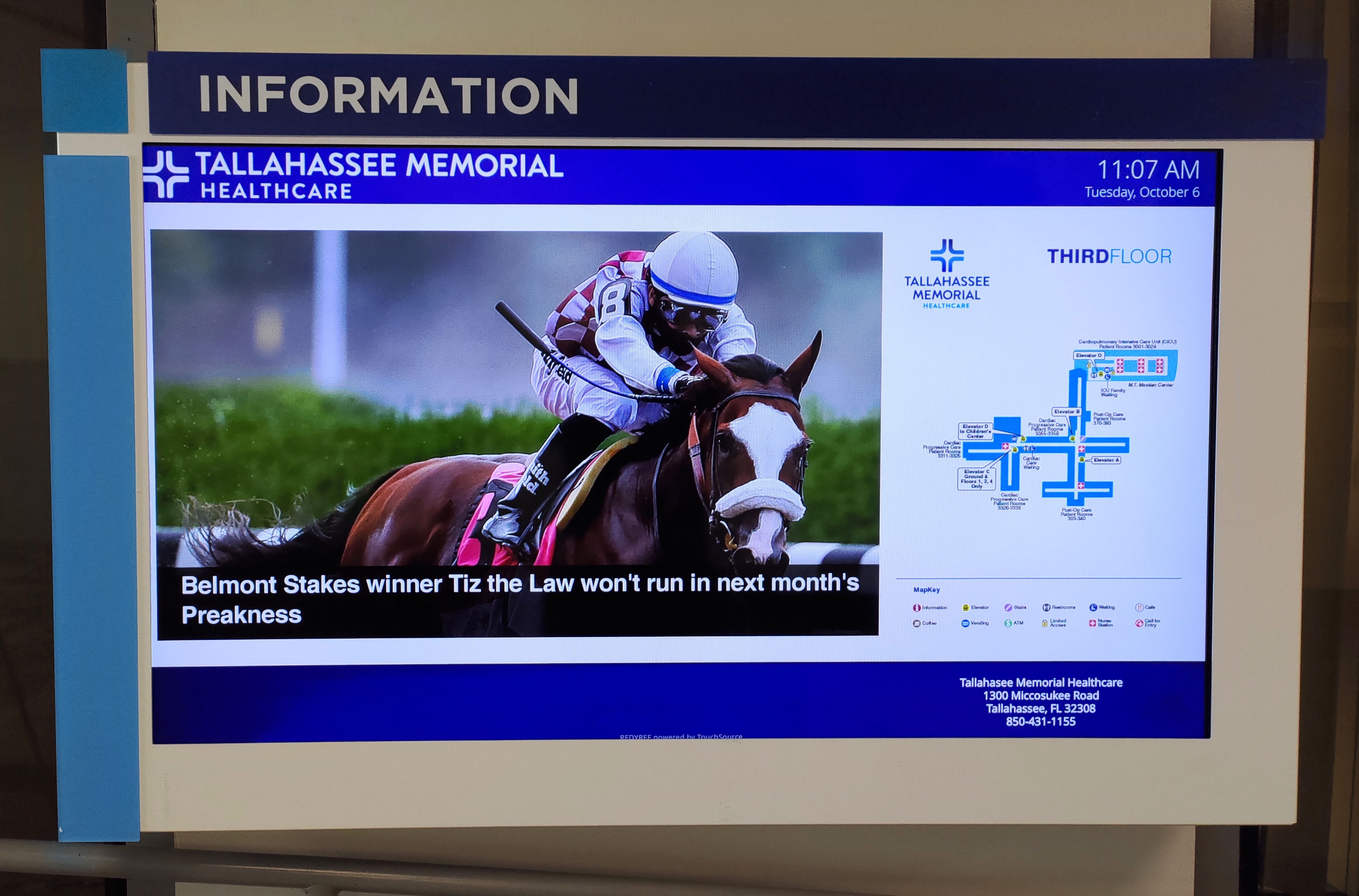Tallahassee Memorial Hospital Digital Wayfinding Directory