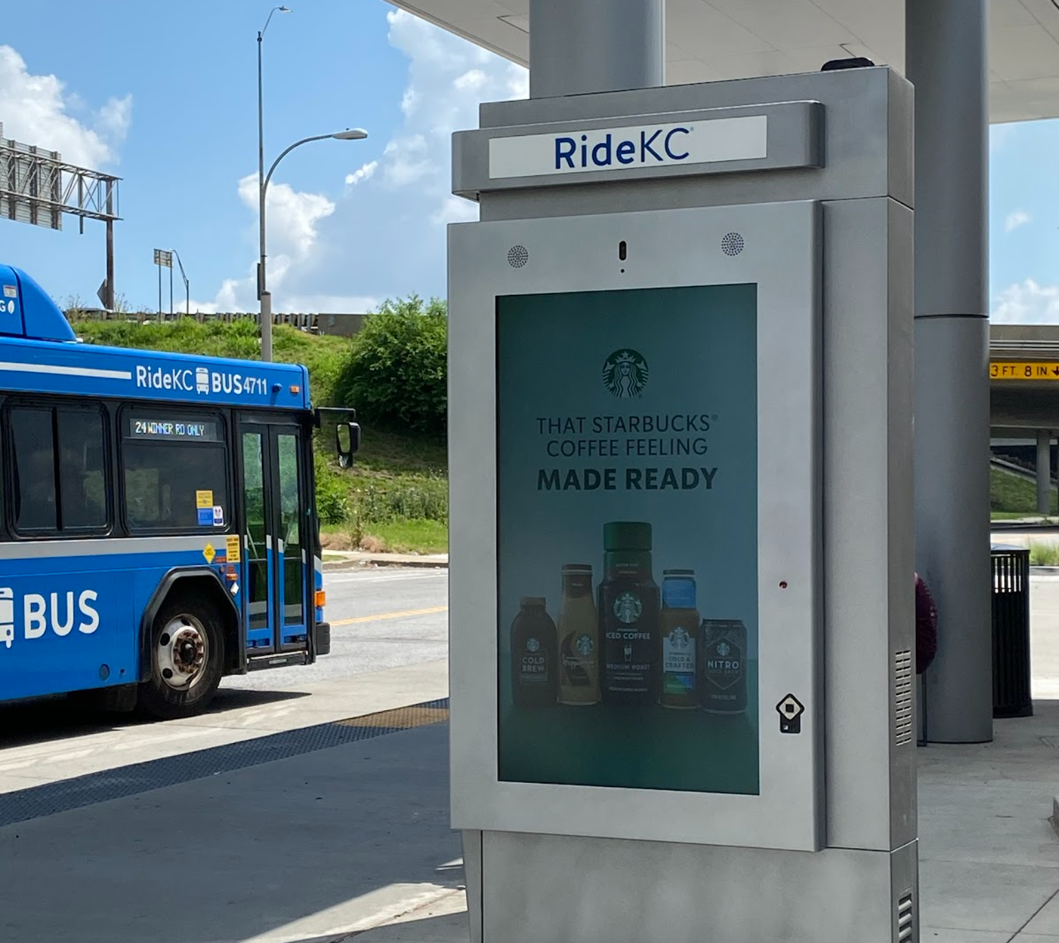 smart city digital bus stop kiosk signage