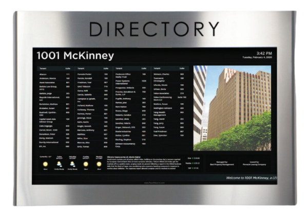 digital building directory kiosk