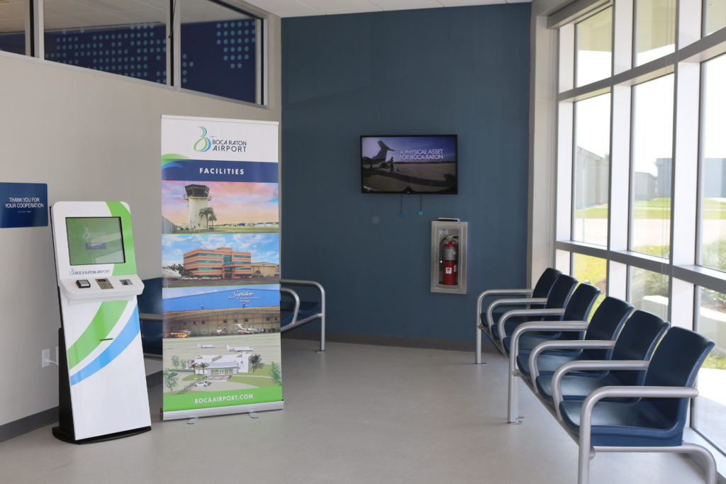 airport fee payment kiosk at boca raton airport