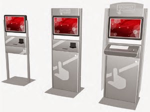stainless steel engage touchscreen interactive kiosks