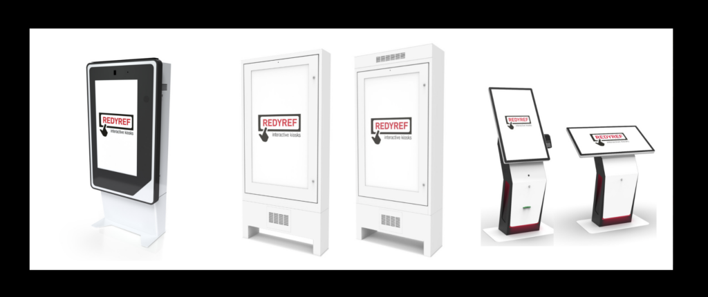 digital signage kiosks, 3 different models