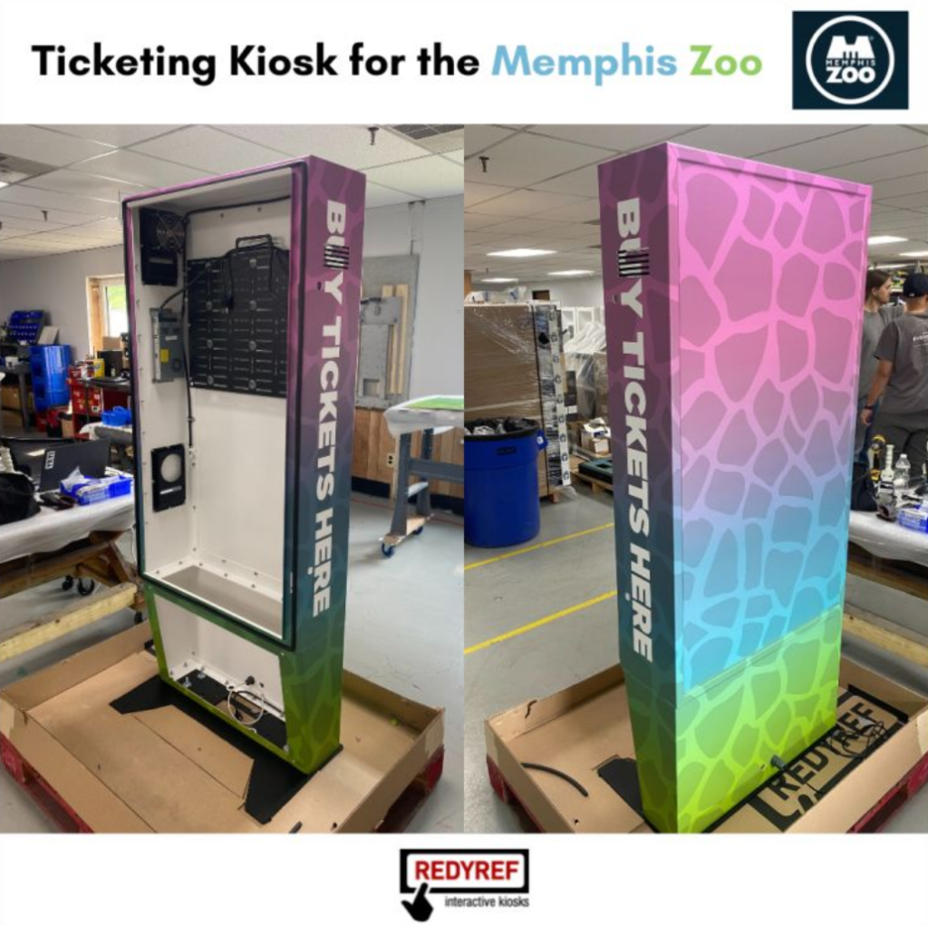 outdoor ticketing and information kiosk for memphis zoo