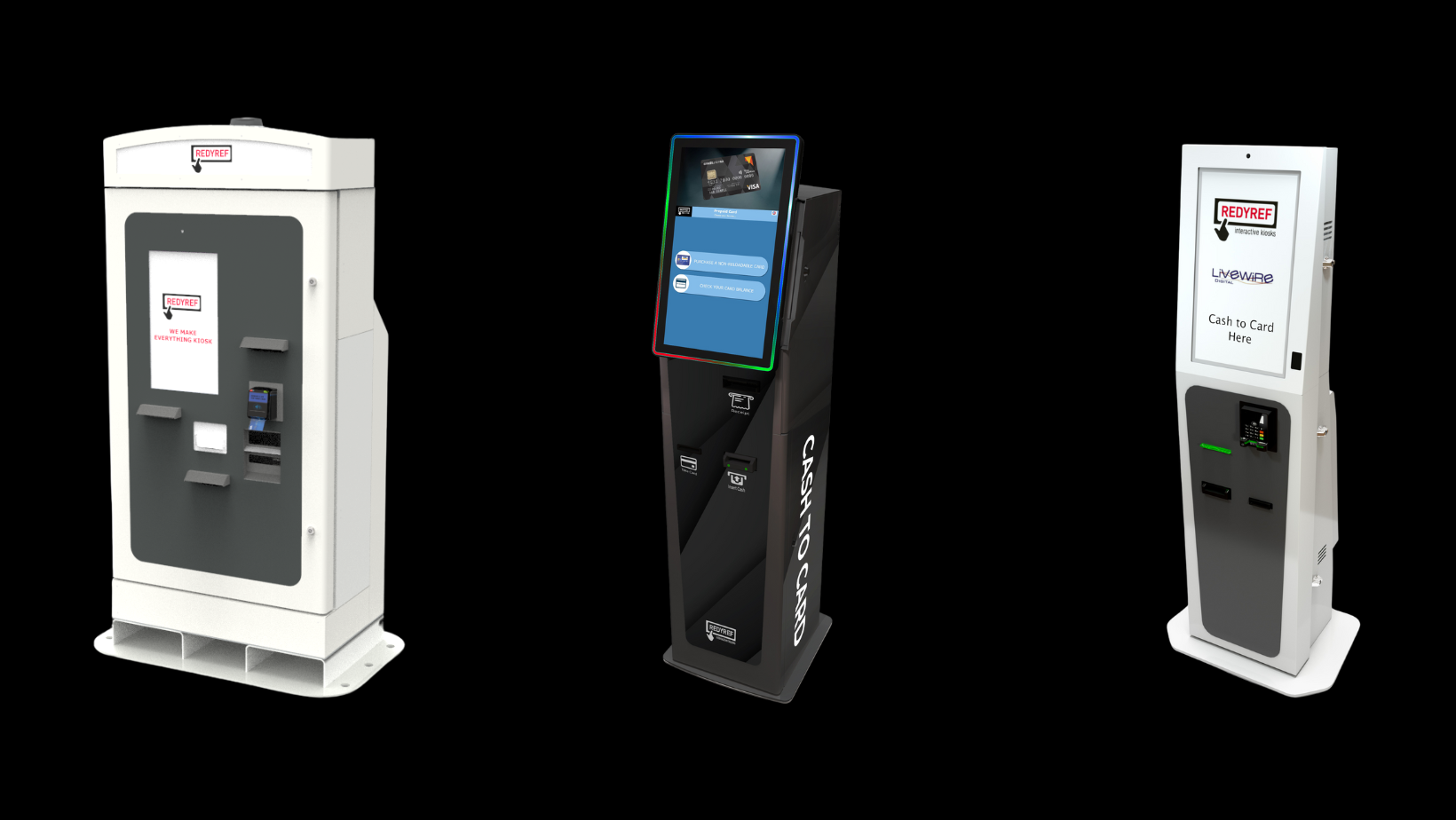 Escape, Encounter and Hoback Cash-to-Card Kiosk Solutions by REDYREF