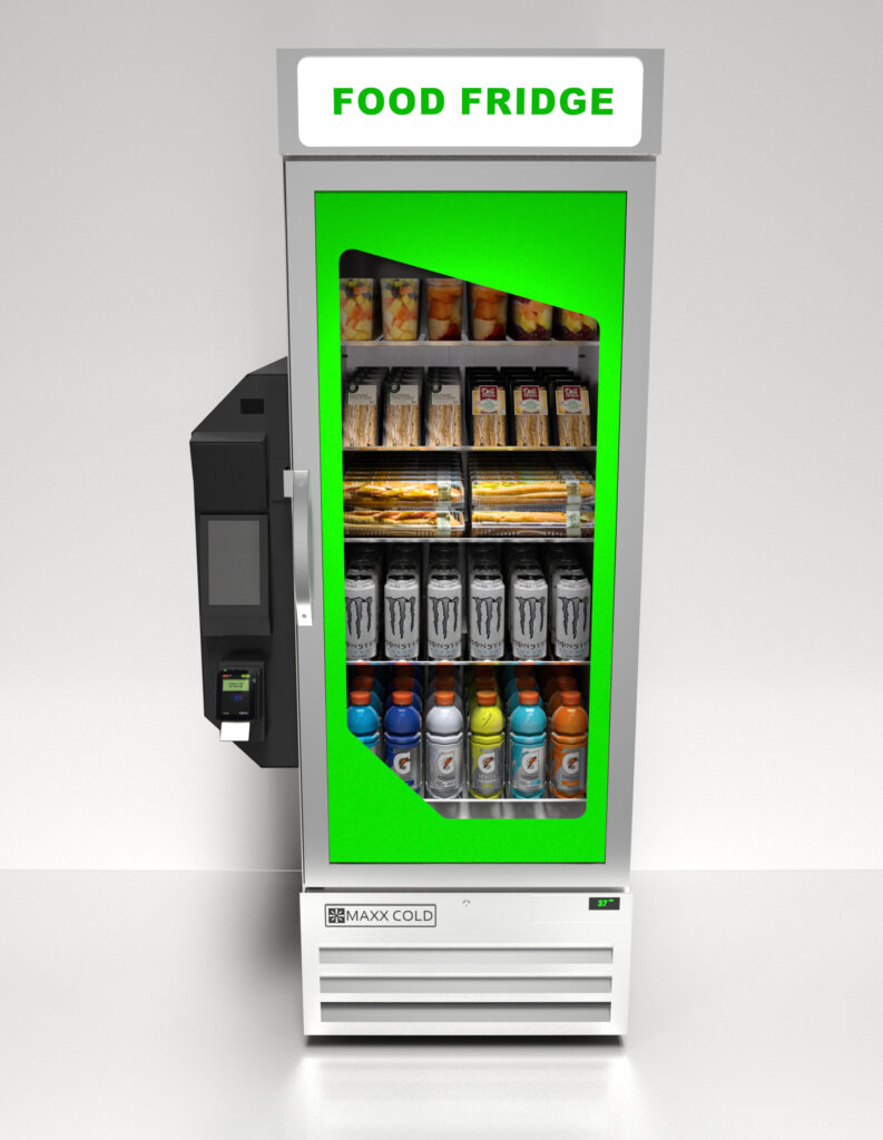 fresh food fridge RFID refrigerated vending machine kiosk