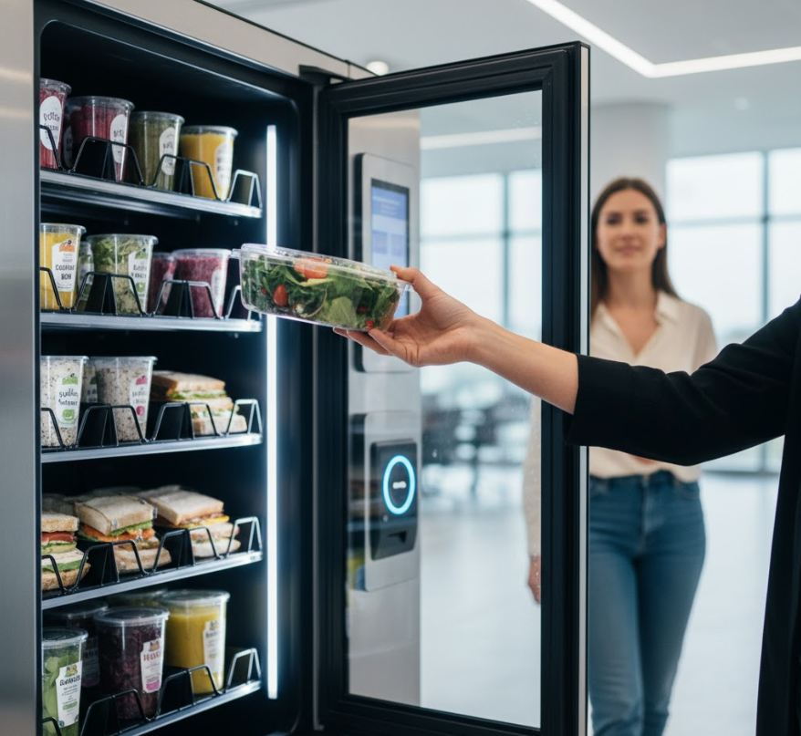 smart vending machine door opened