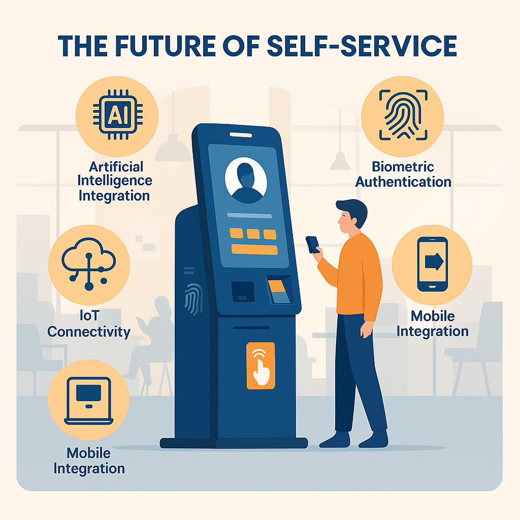 Image illustrating different aspects of the future of self-service technology